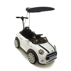 Mini Cooper Push Car with Sun Shade White 3636C — Toddler Walker Car — view 4