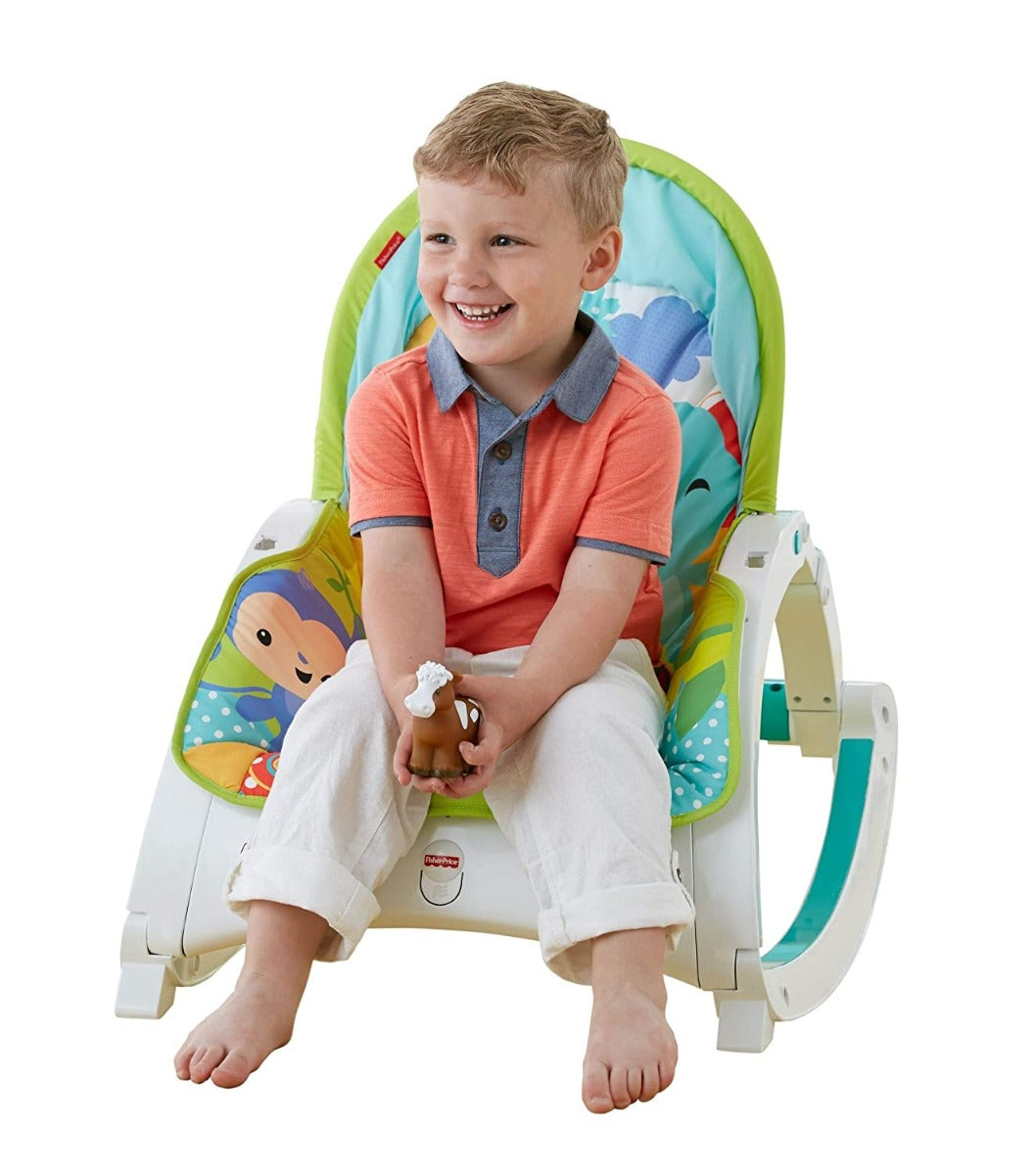 Fisher-Price Rainforest Friends Newborn To Toddler Portable Rocker CMR10 - Colorland Toys