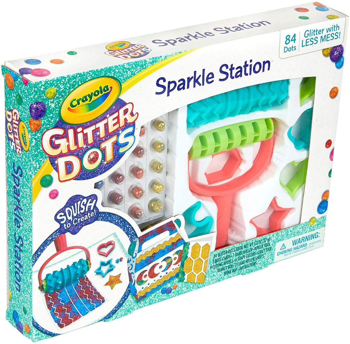 Crayola 106pc Glitter Dots Sparkle Station 04-0704 - Colorland Toys