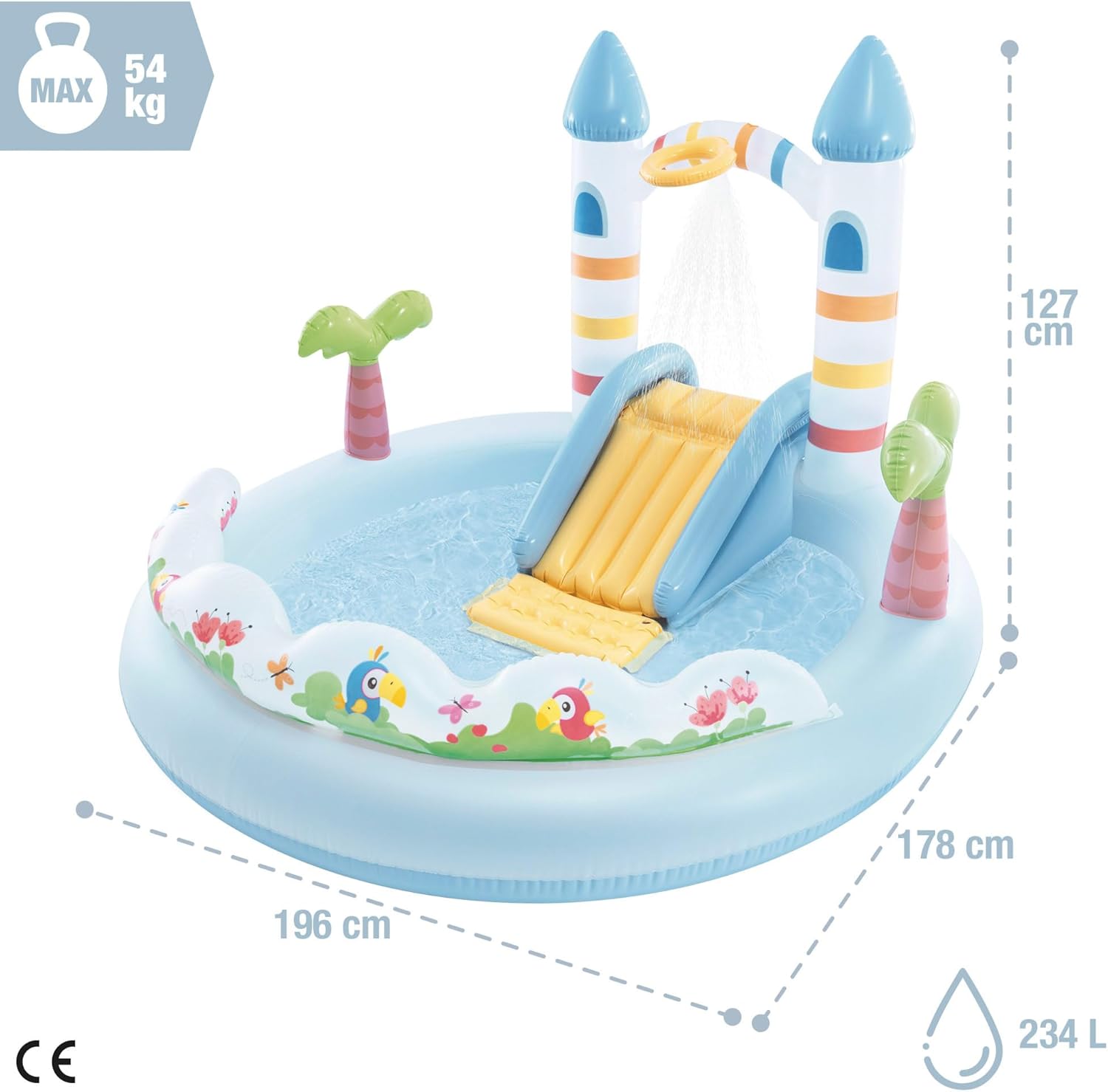 Intex Unicorn Castle Play Centre 56148NP (Inflated, 196 x 178 x 127 cm) — view 4