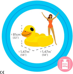 Intex Yellow Duck Ride-On Inflatable Pool Float (147x147x81 cm) — view 4