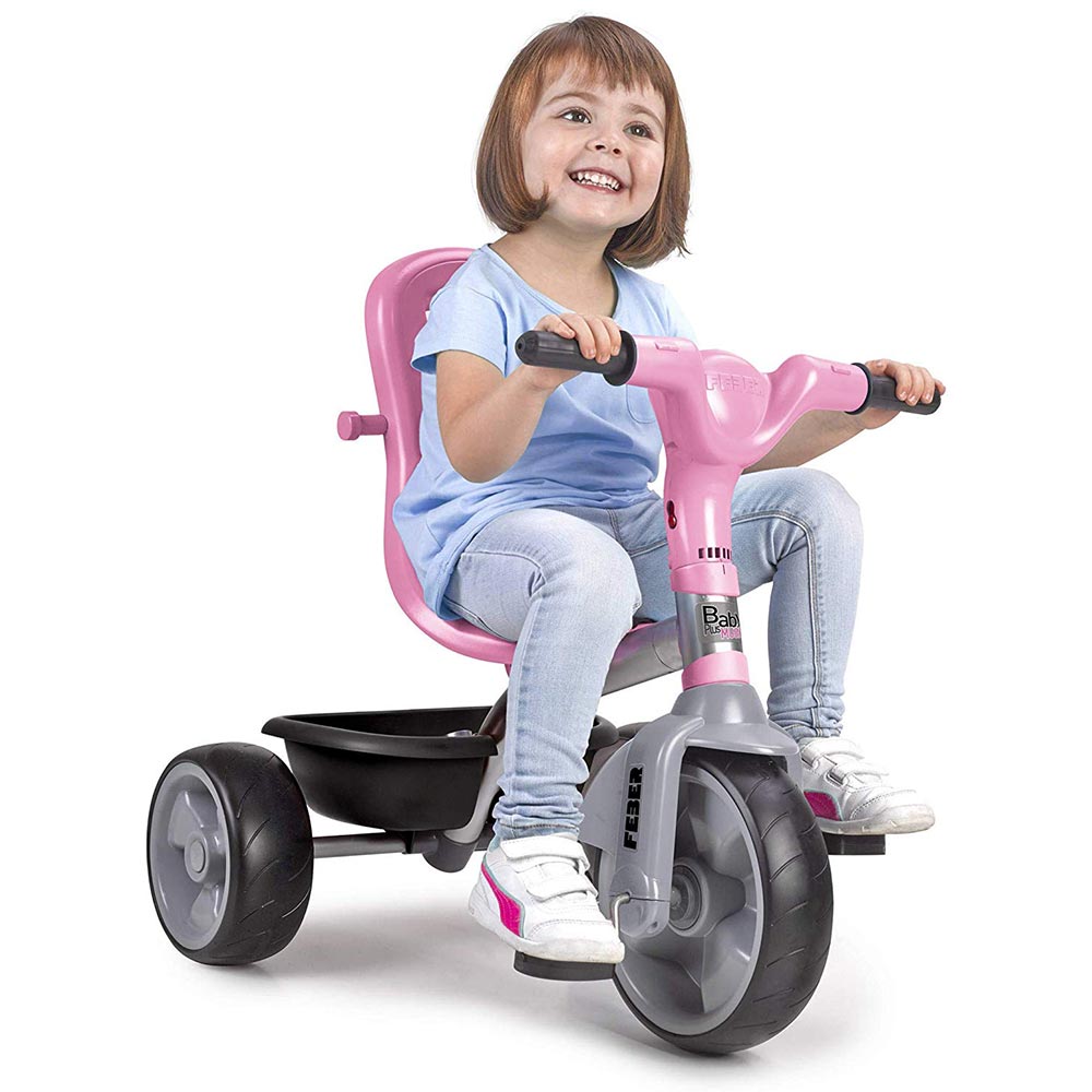 Feber Baby Plus Music Tricycle Bike Pink and Grey 800012132 - Colorland Toys