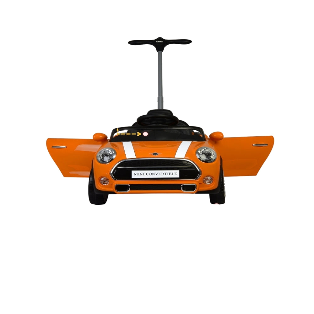 Mini Cooper Licensed Kids Push Car - Orange — view 4