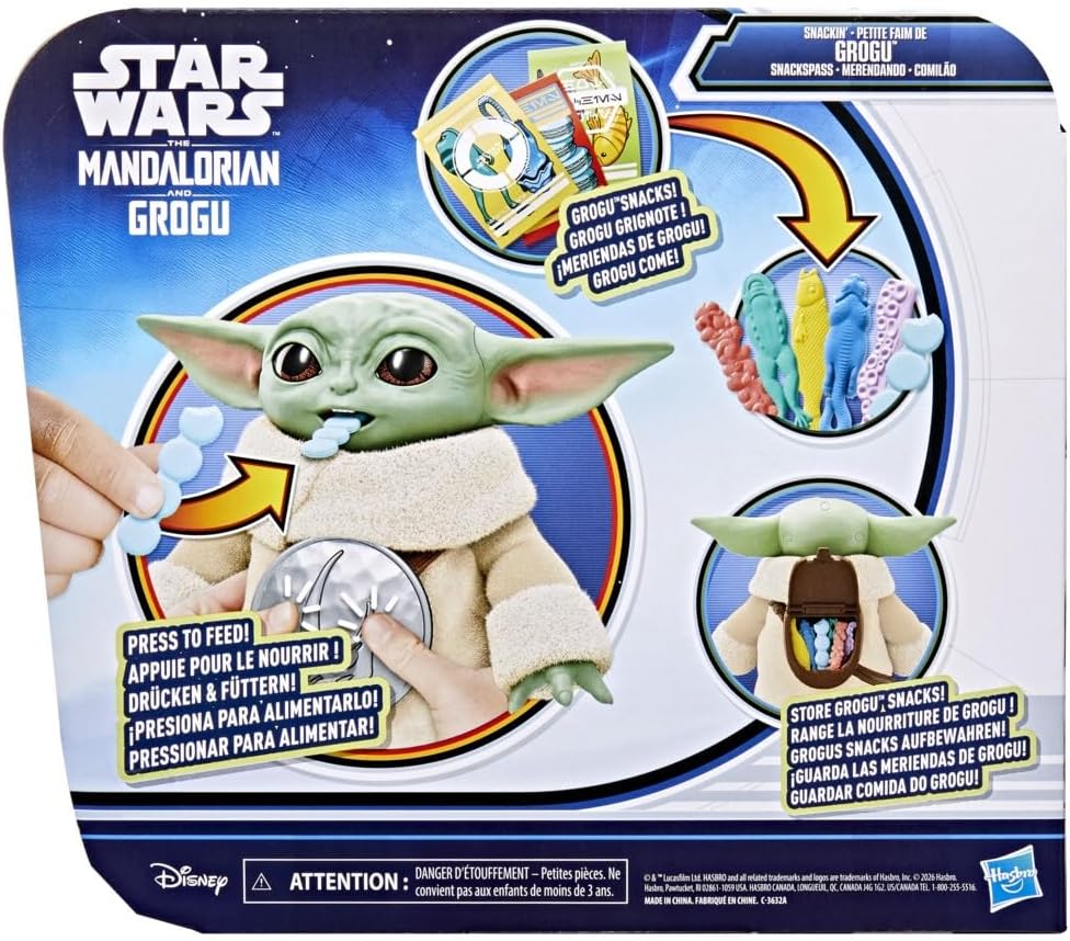Star Wars Snackin' Grogu 6.5-Inch Interactive Action Figure for Kids — view 4