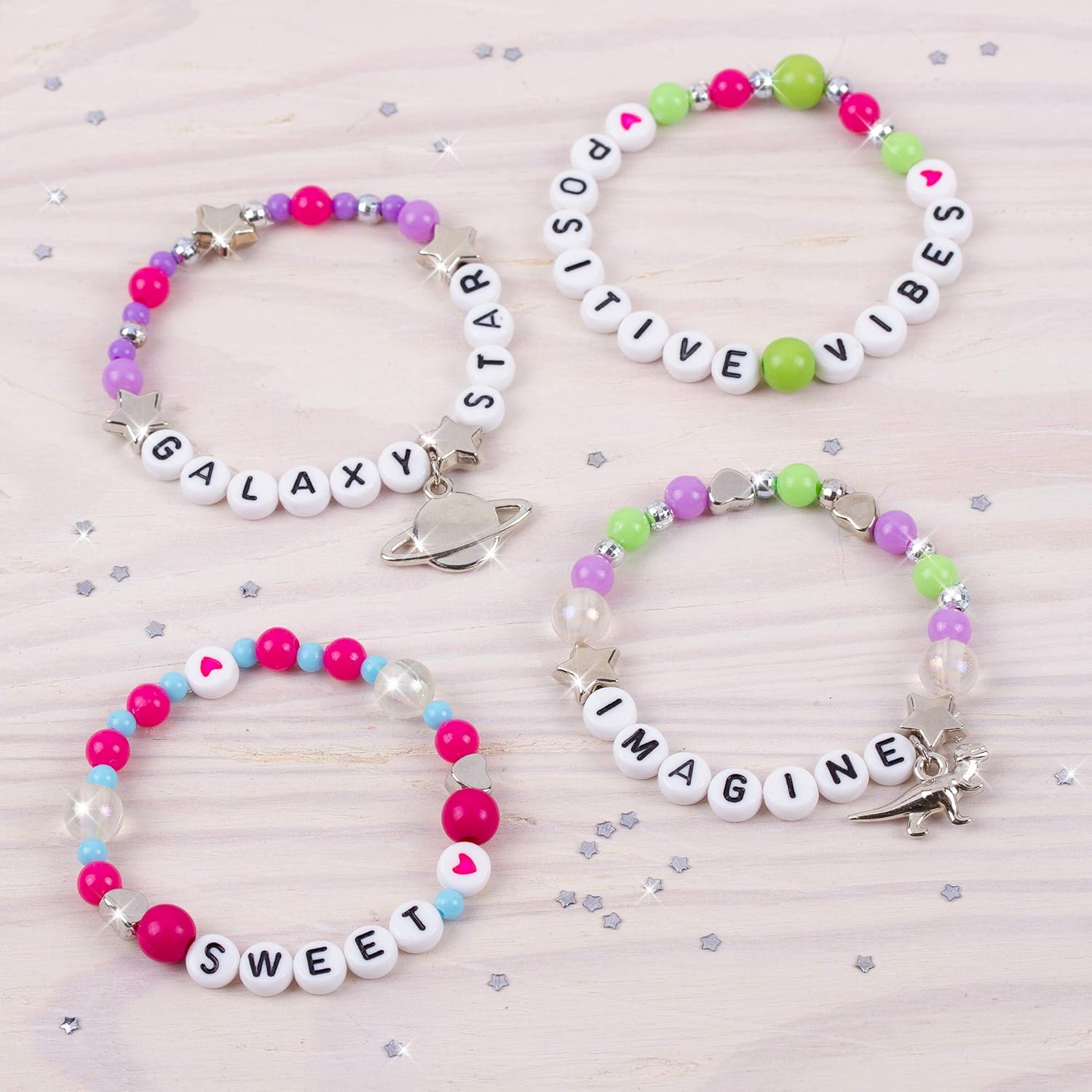 Make It Real Block ‘N Rock Bracelets Kit – DIY Bead Jewelry for Kids 8+ — view 4