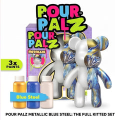 Pour Palz W3 Metallic Blue Collectible Bear - 40ml — view 4