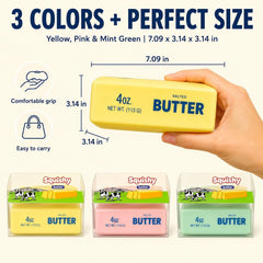 Wax Butter Squishy Crunchy & Slow-Rebound PU Fidget Toy - Yellow — view 5