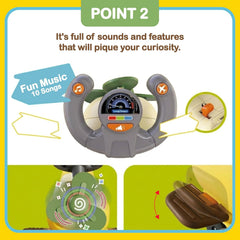 HOLA 4-in-1 Ride-On Push Walker Banana Plane Toy for Toddlers — view 5