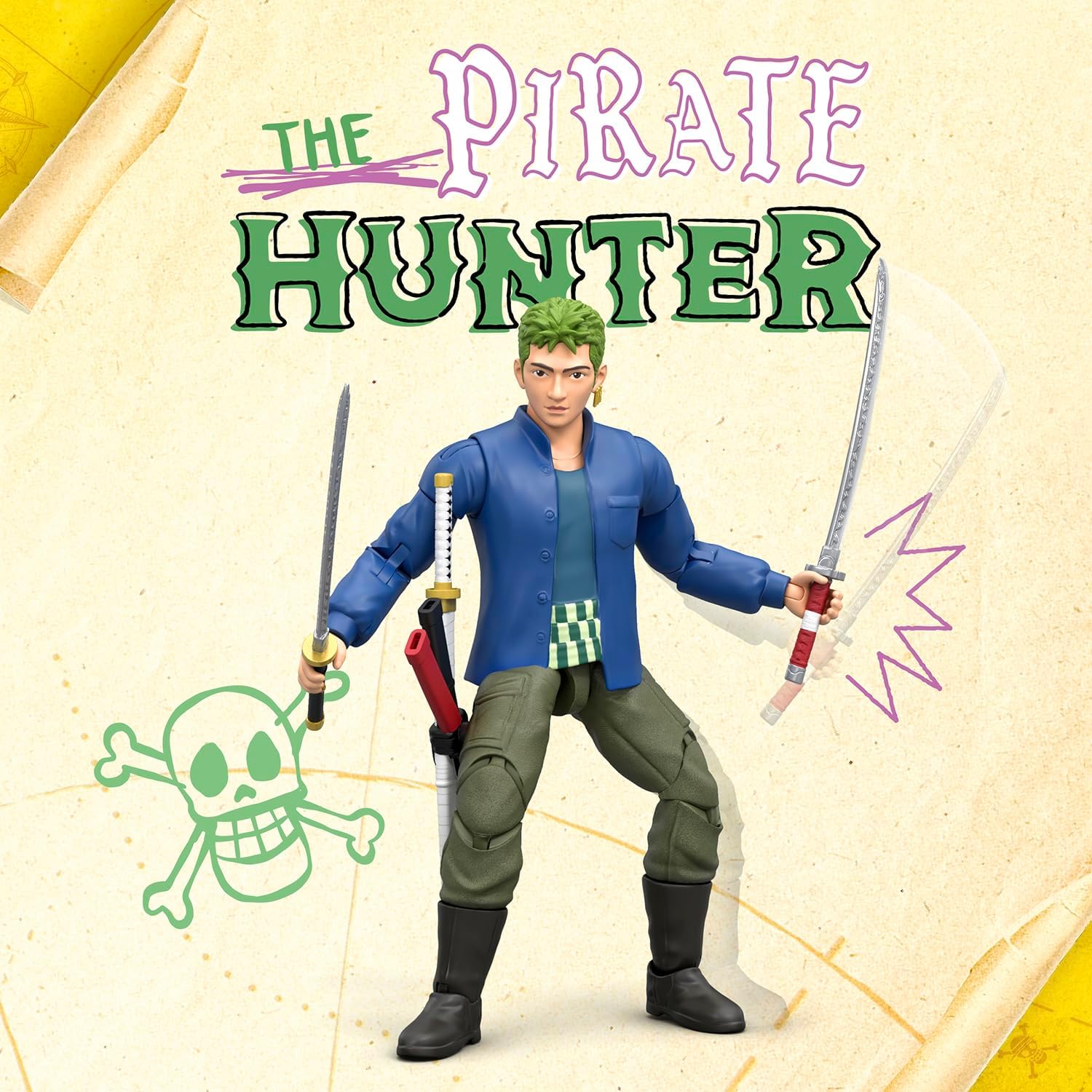 One Piece Zoro 6" Action Figure with 5 Accessories — view 5