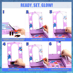 Disney Stitch Kids Makeup Set with Light-Up Mirror by Townley Girl — view 5