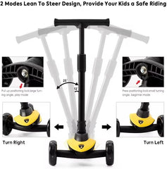 Lamborghini Yellow 3-Wheel Kids Scooter with Seat (3-8 Years) — view 5