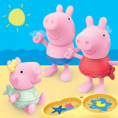 Peppa Pig Siblings Beach Day Playset with 3 Figures & 5 Accessories — view 5