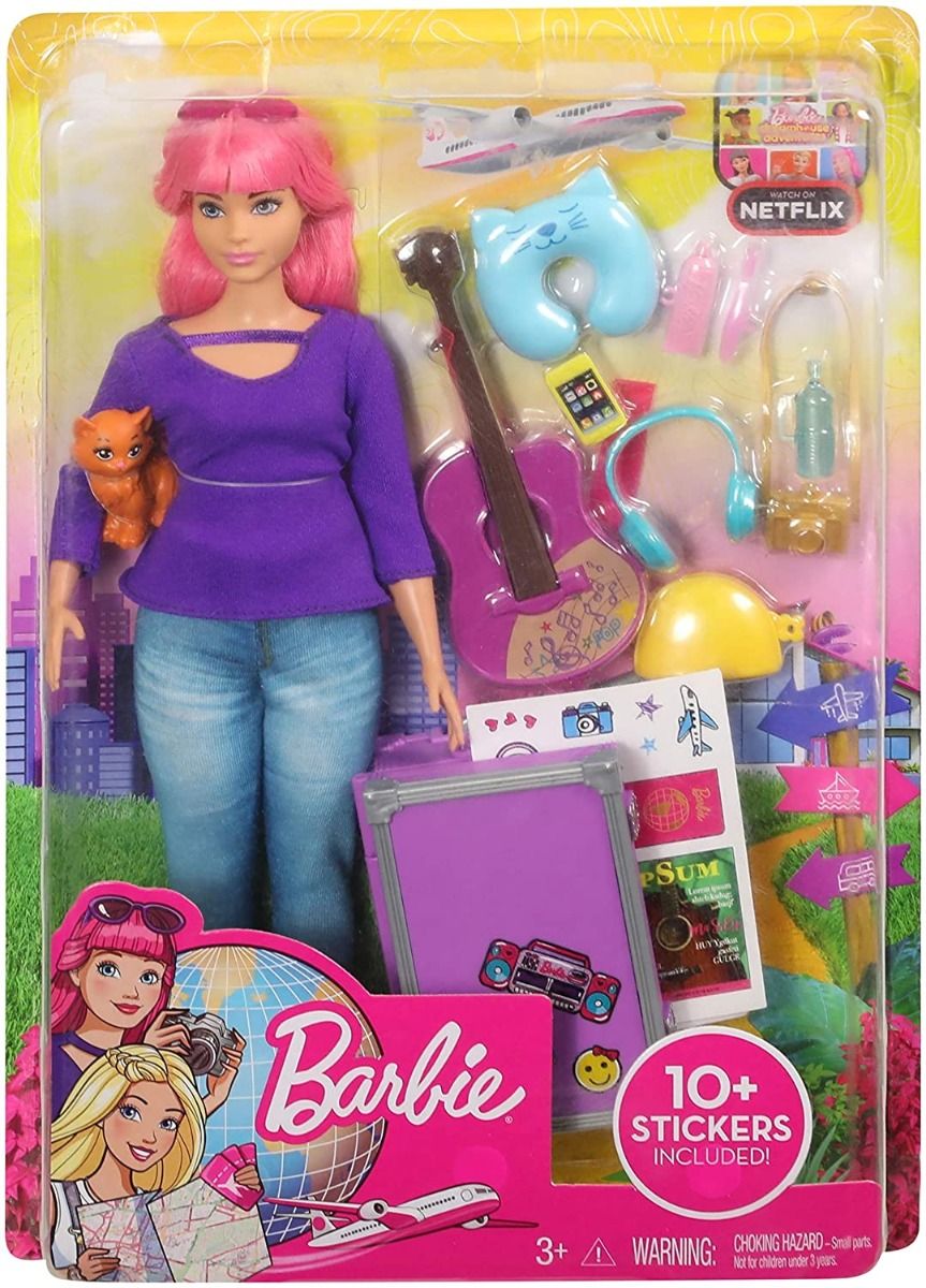 Barbie Daisy Doll with Travel Accessories FWV26 - Colorland Toys