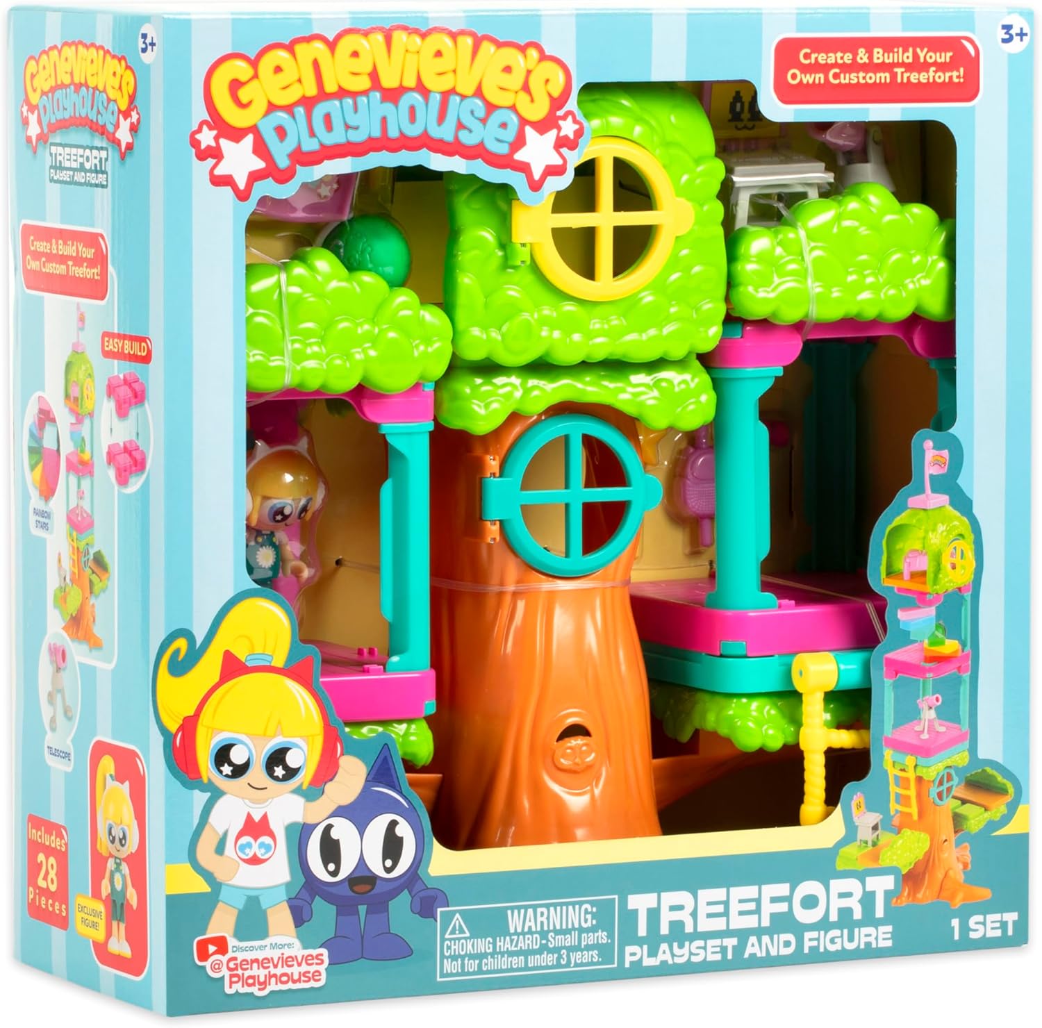 Genevieve's Playhouse Treefort Interactive Modular Playset, 26 Pieces — view 6