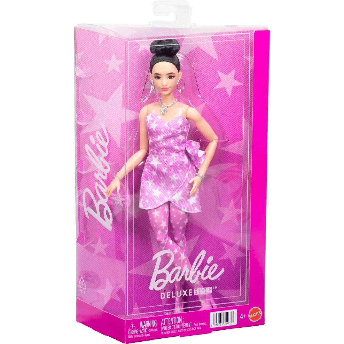 Mattel Barbie Deluxe Style Black Hair Bun Doll - JJN71 — view 6
