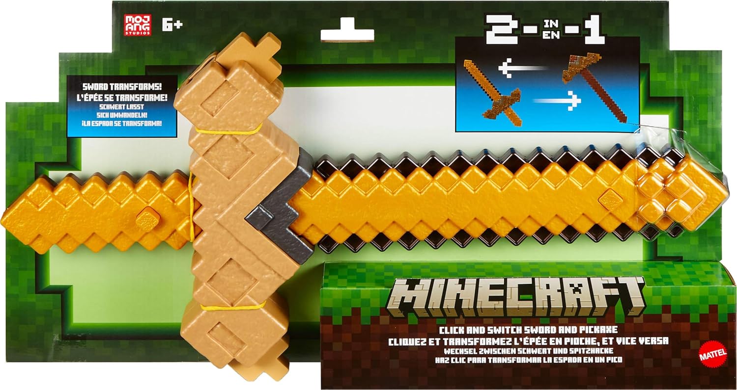 Minecraft Click & Switch Sword & Pick-Axe — Transforming 2-in-1 Role-Play Toy — view 6