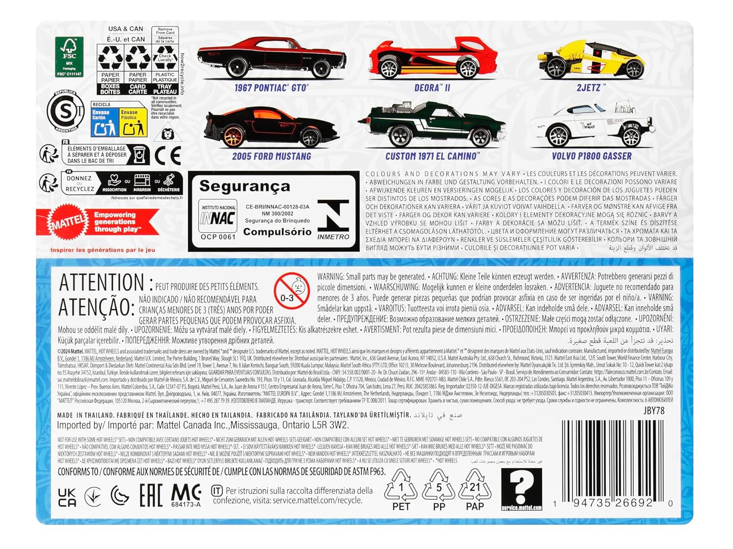 Hot Wheels 1:64 HW Legends Die-Cast Set of 6 Vehicles JBY78 — view 6