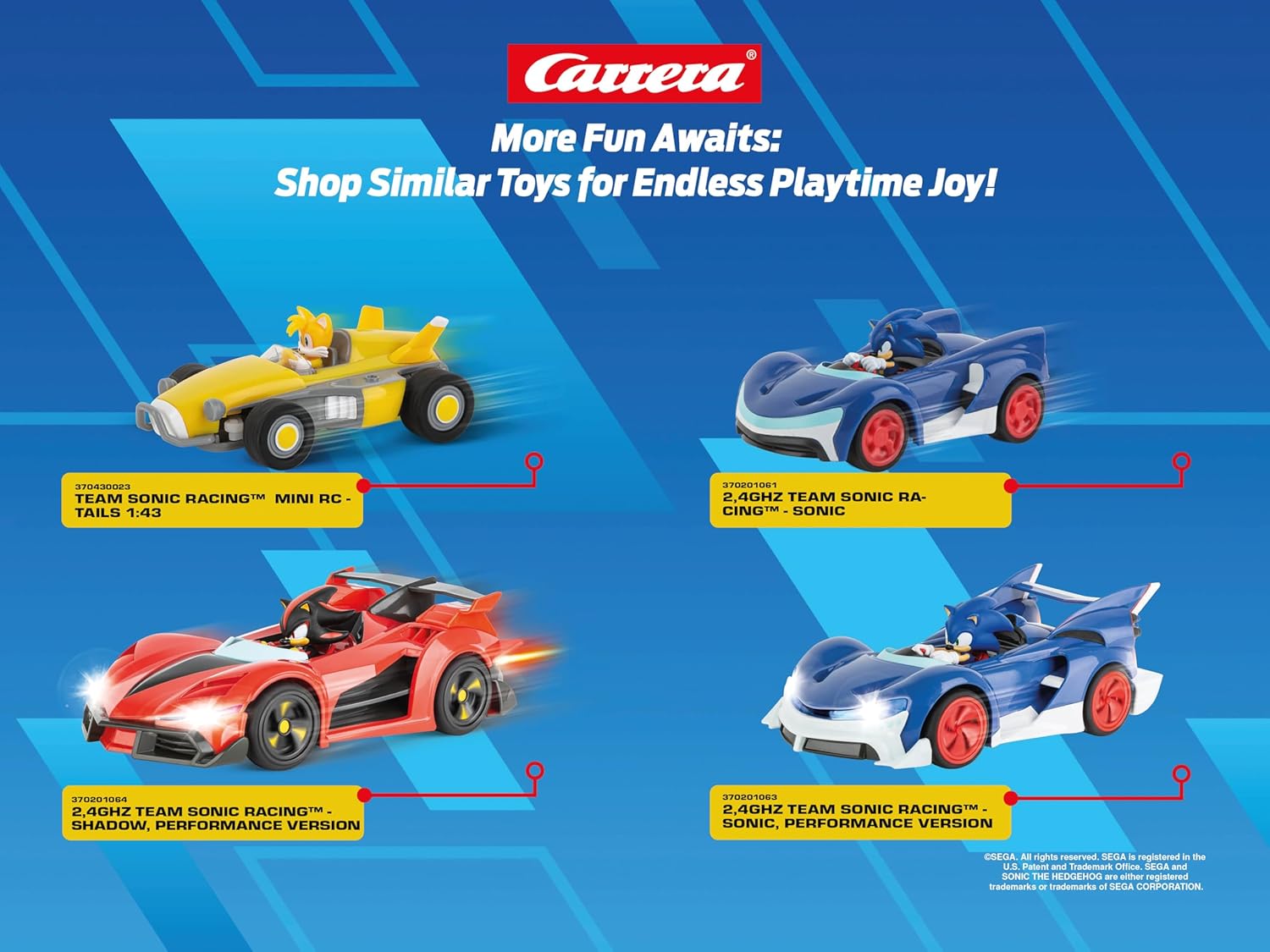 Carrera Team Sonic Racing Mini RC Tails 1:43 Scale 430023 — view 6