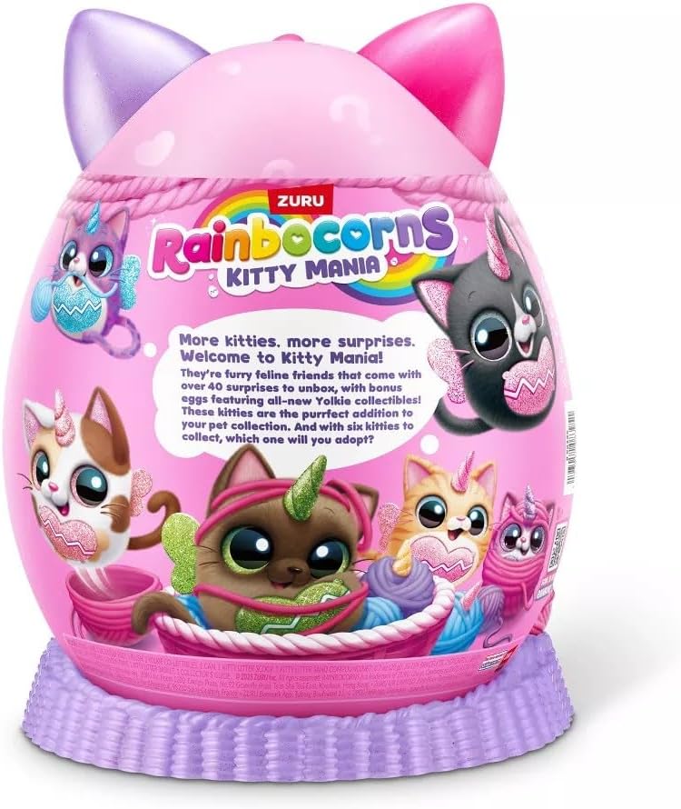 ZURU RAINBOCORNS Eggzania Kittymania Plush Toy — view 6