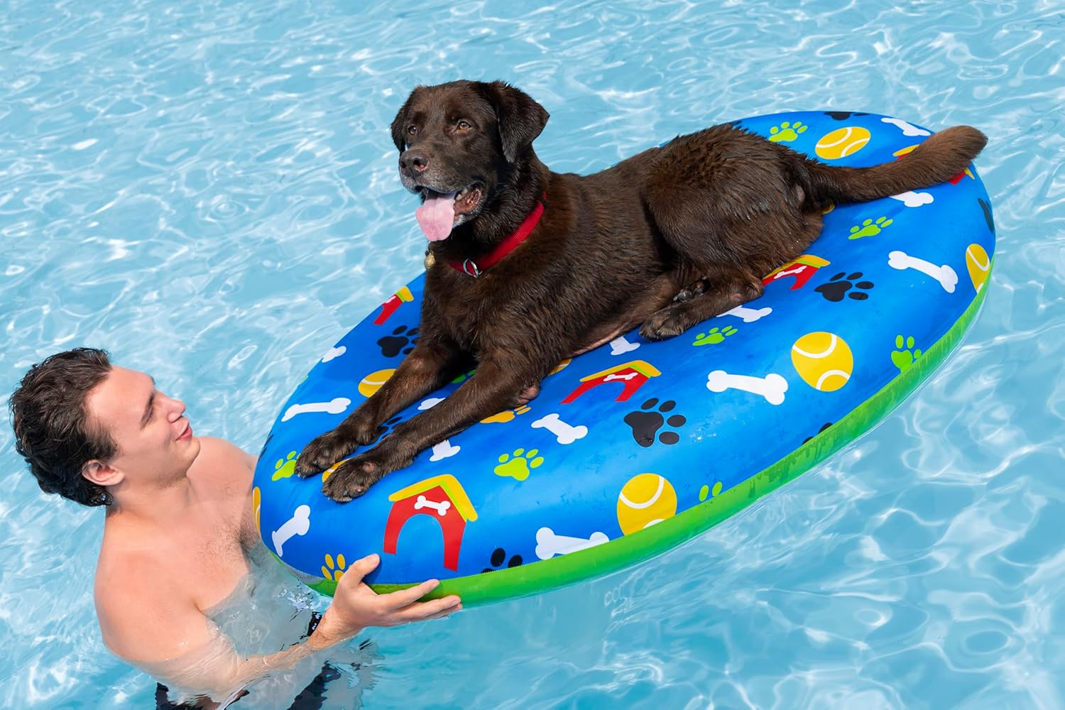 Bestway Pet Paw Air Mattress for Pets, 142 x 95 x 17 cm, 45 kg Capacity — view 6