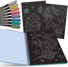 Nebulous Stars Colouring Book with Black Pages, 60 Sheets, A4 — view 6