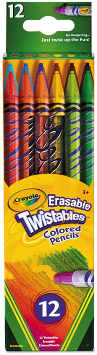 Crayola Twistable Colored Pencil Clear Barrel 12 Pack CY68-7508 - Colorland Toys