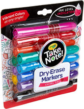 Crayola Take Note Chise Tip Whiteboard Markers 12 Pack CY58-6545 - Colorland Toys