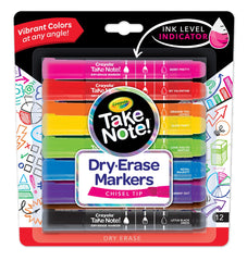 Crayola Take Note Chise Tip Whiteboard Markers 12 Pack CY58-6545 - Colorland Toys