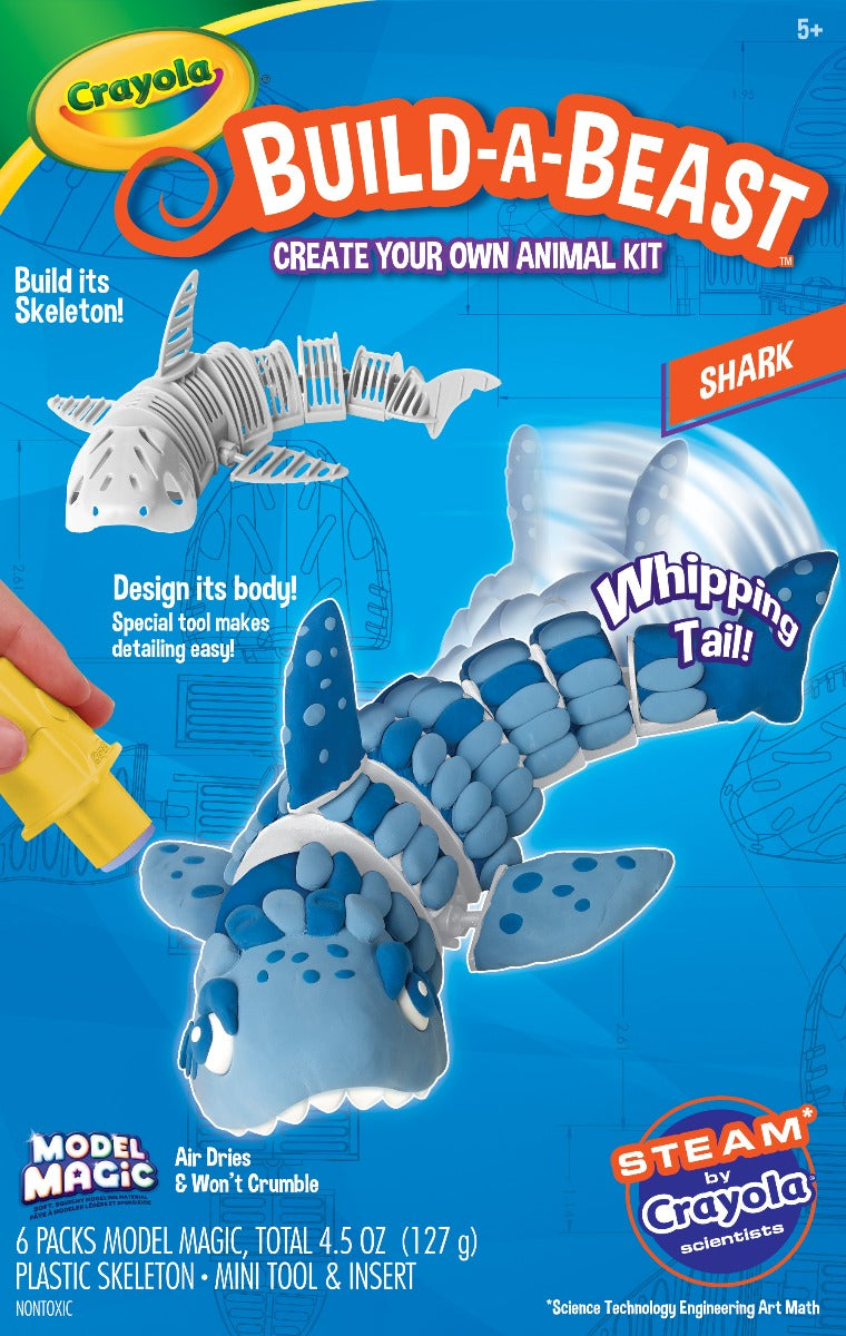 Crayola Build-A-Beast Model Magic Animal Kit Shark 74-7343 - Colorland Toys