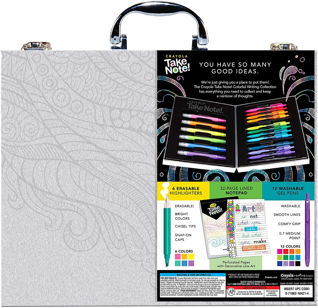 Crayola Take Note! Colorful Writing Art Case 04-0421 - Colorland Toys