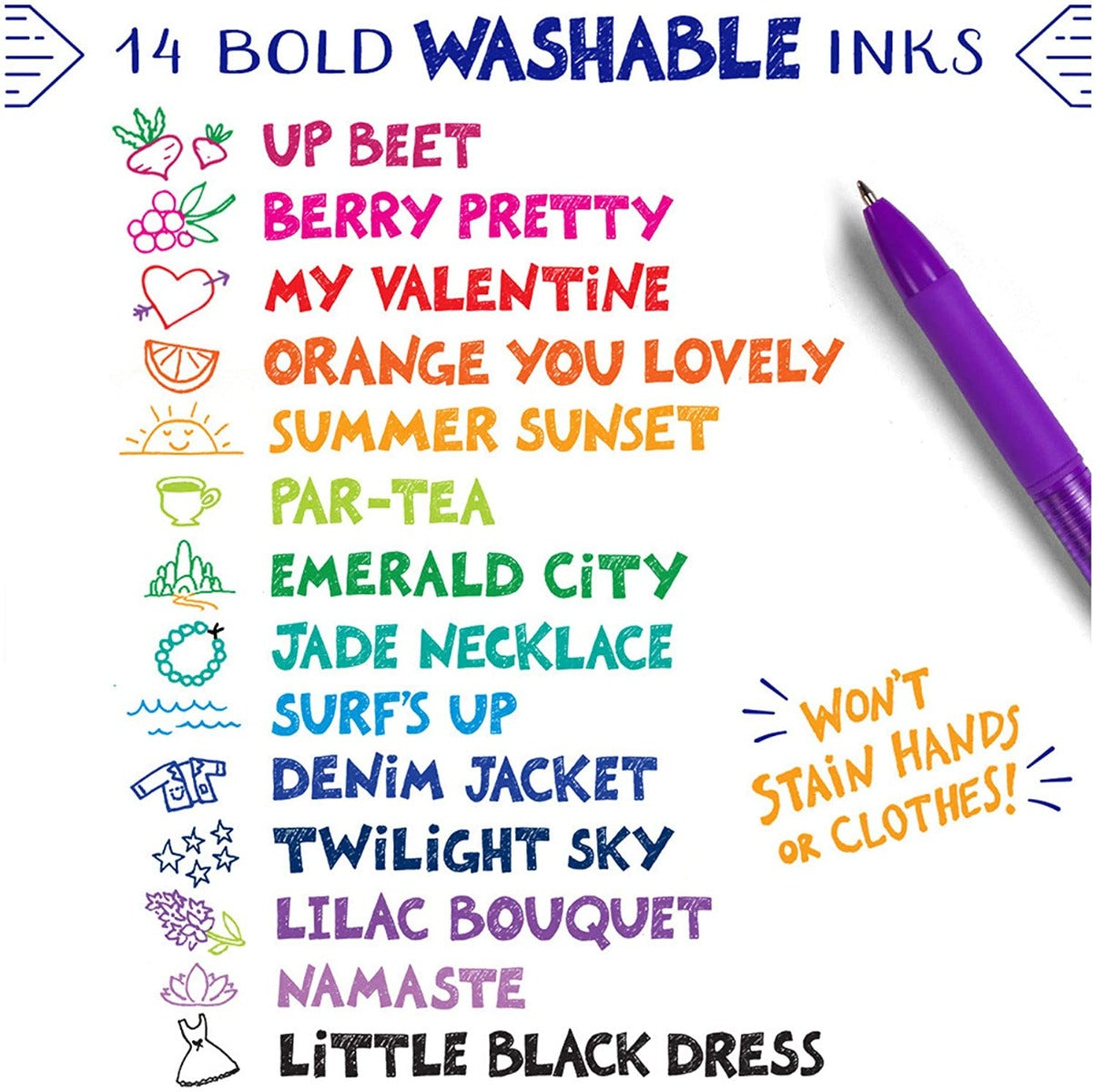 Crayola Take Note Washable Gel Pens 14pk CY58-6414 - Colorland Toys