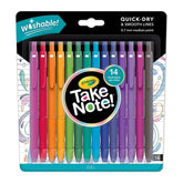 Crayola Take Note Washable Gel Pens 14pk CY58-6414 - Colorland Toys