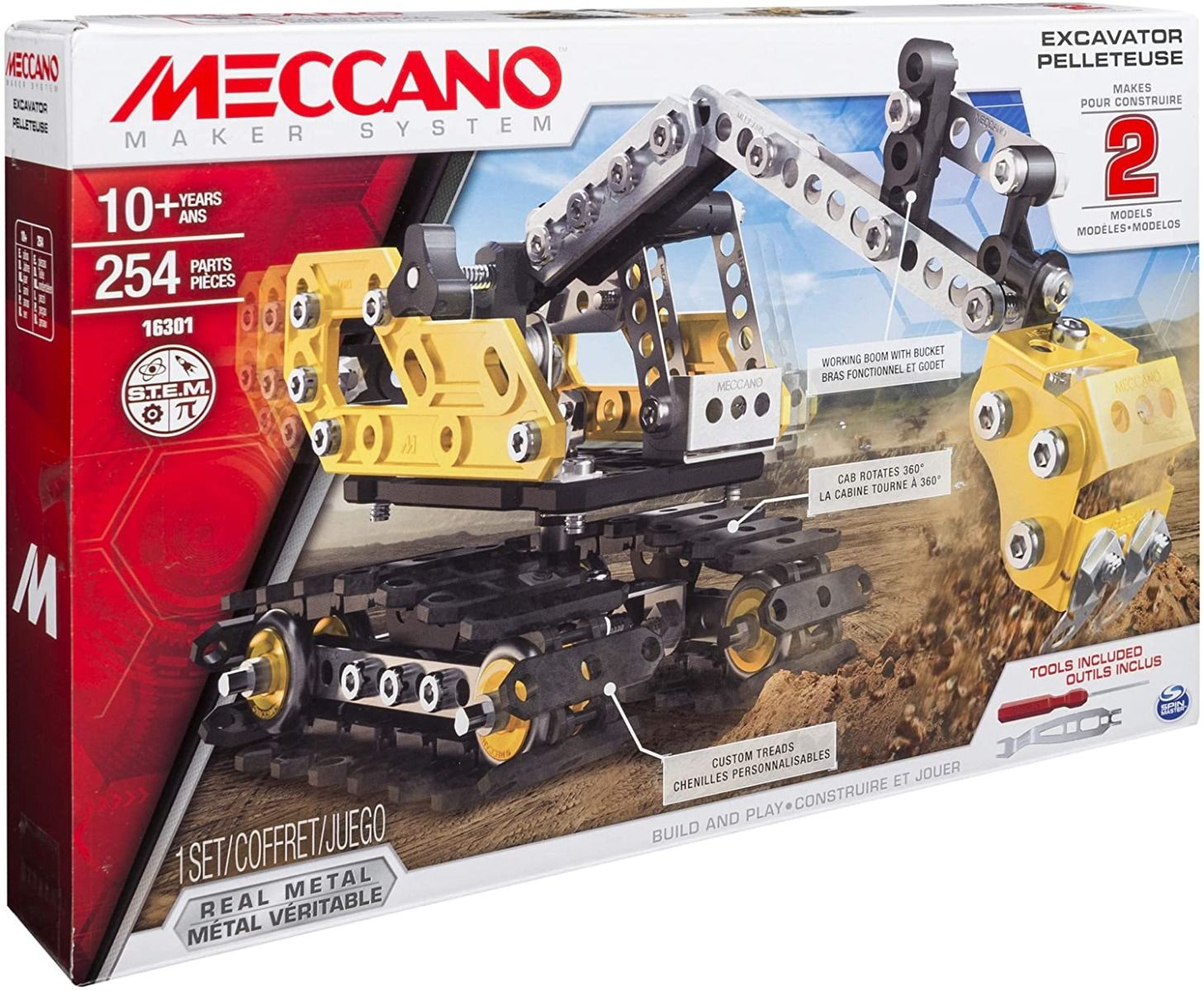 Meccano Excavator 2-Model Set 6027036 - Colorland Toys