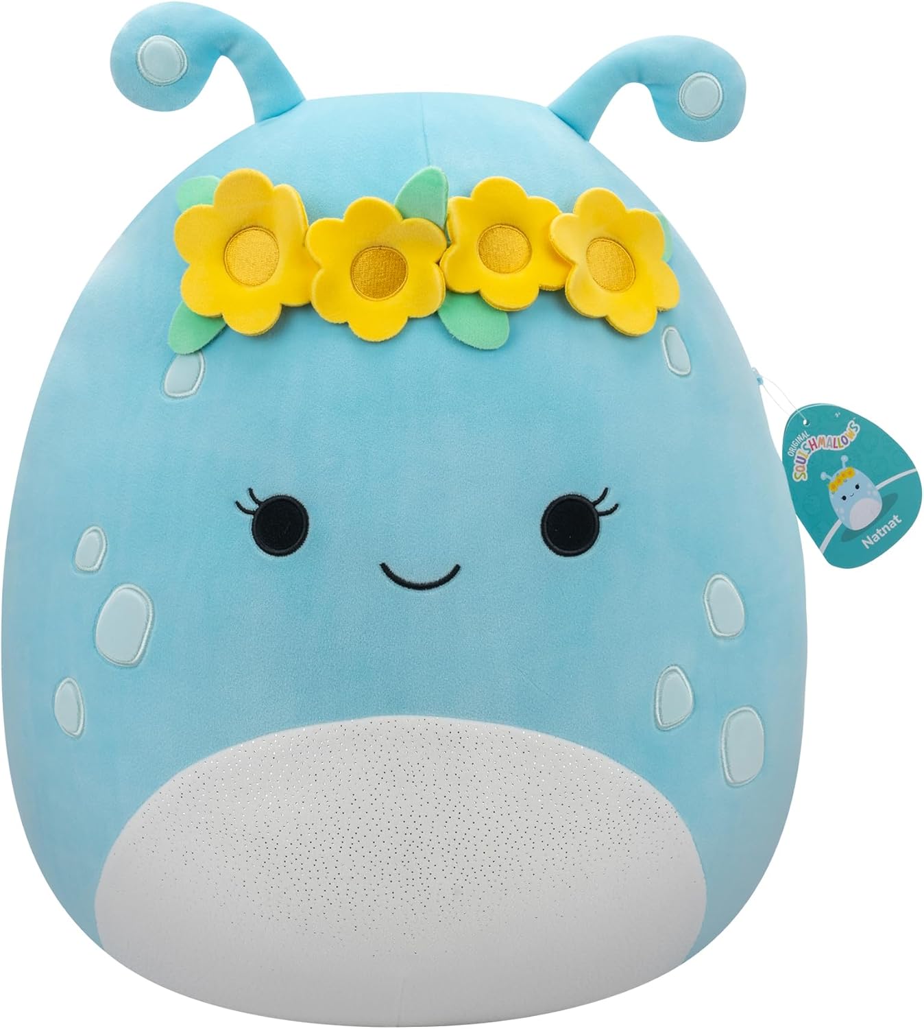 Squishmallows Natnat the Alien with Flower Crown 40cm Plush Toy — view 7