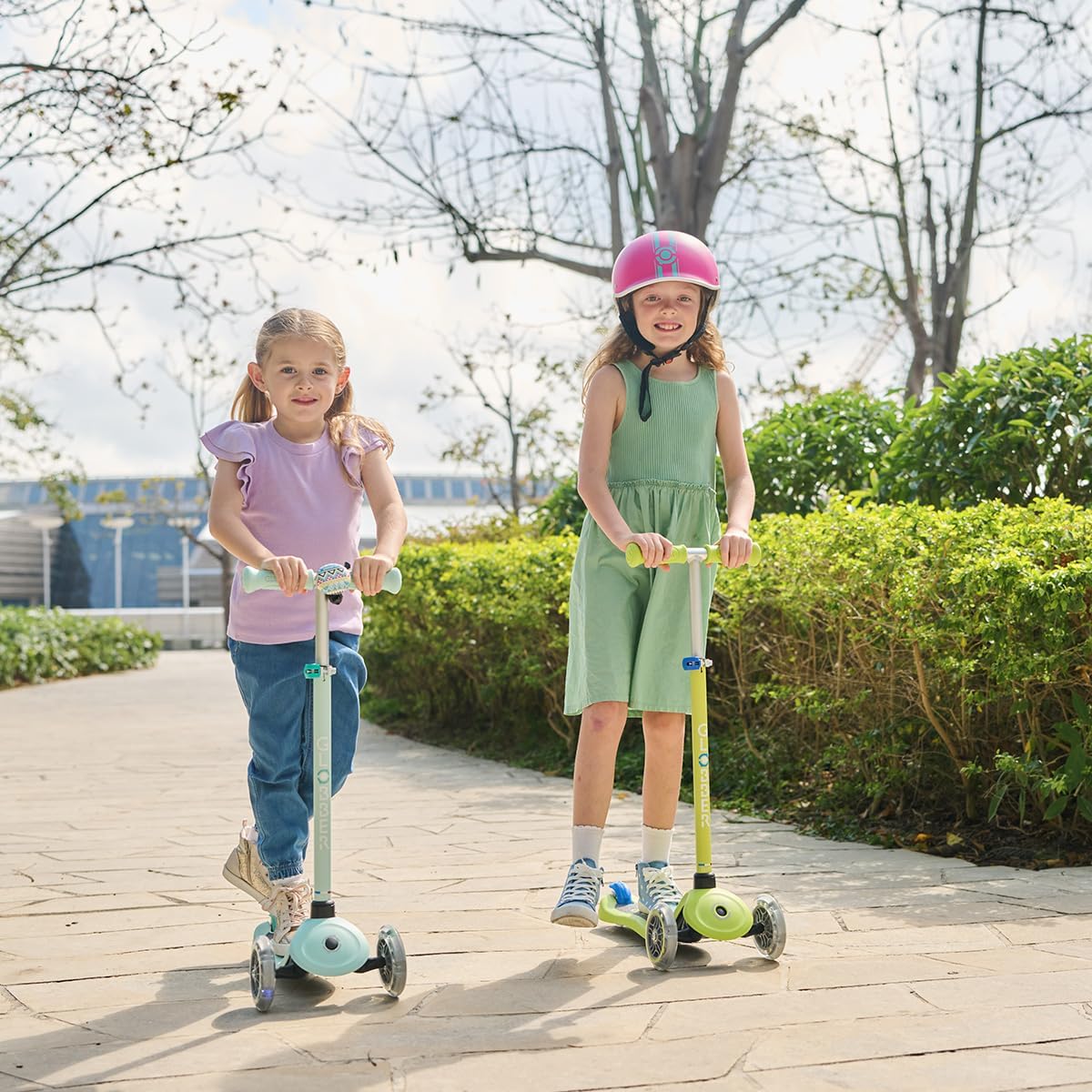 Globber Primo Lights 3-Wheel Scooter Pastel Pink for Kids 3-7 — view 7