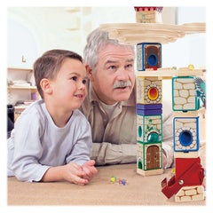 Hape Quadrilla Medieval Quest Marble Run Construction Toy - Colorland Toys