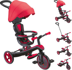 Globber 4 in 1 Explorer Tricycle & Balance Bike - Pastel Pink — view 7