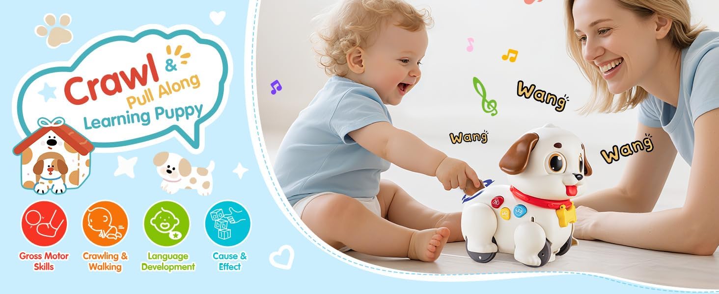 HOLA Musical Dancing Puppy Tummy Time Toy for 6-12 Months — view 7