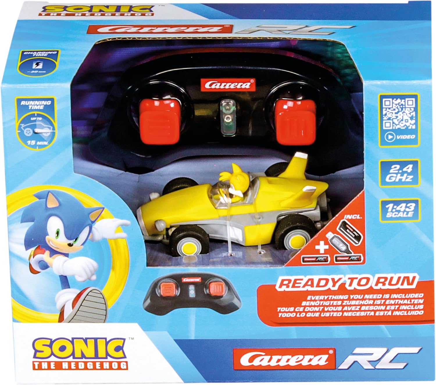 Carrera Team Sonic Racing Mini RC Tails 1:43 Scale 430023 — view 7