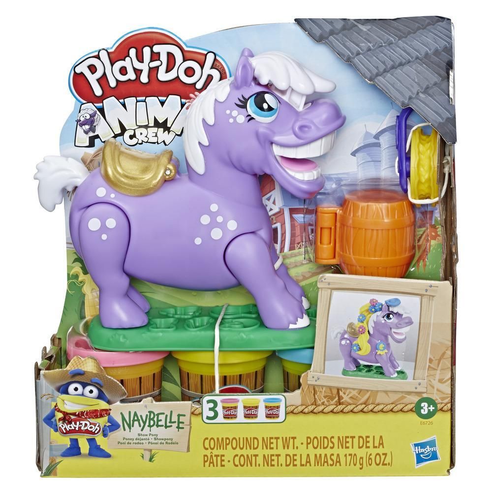 Play Doh Animal Crew Naybelle Show Pony Farm Animal Playset - Colorland Toys