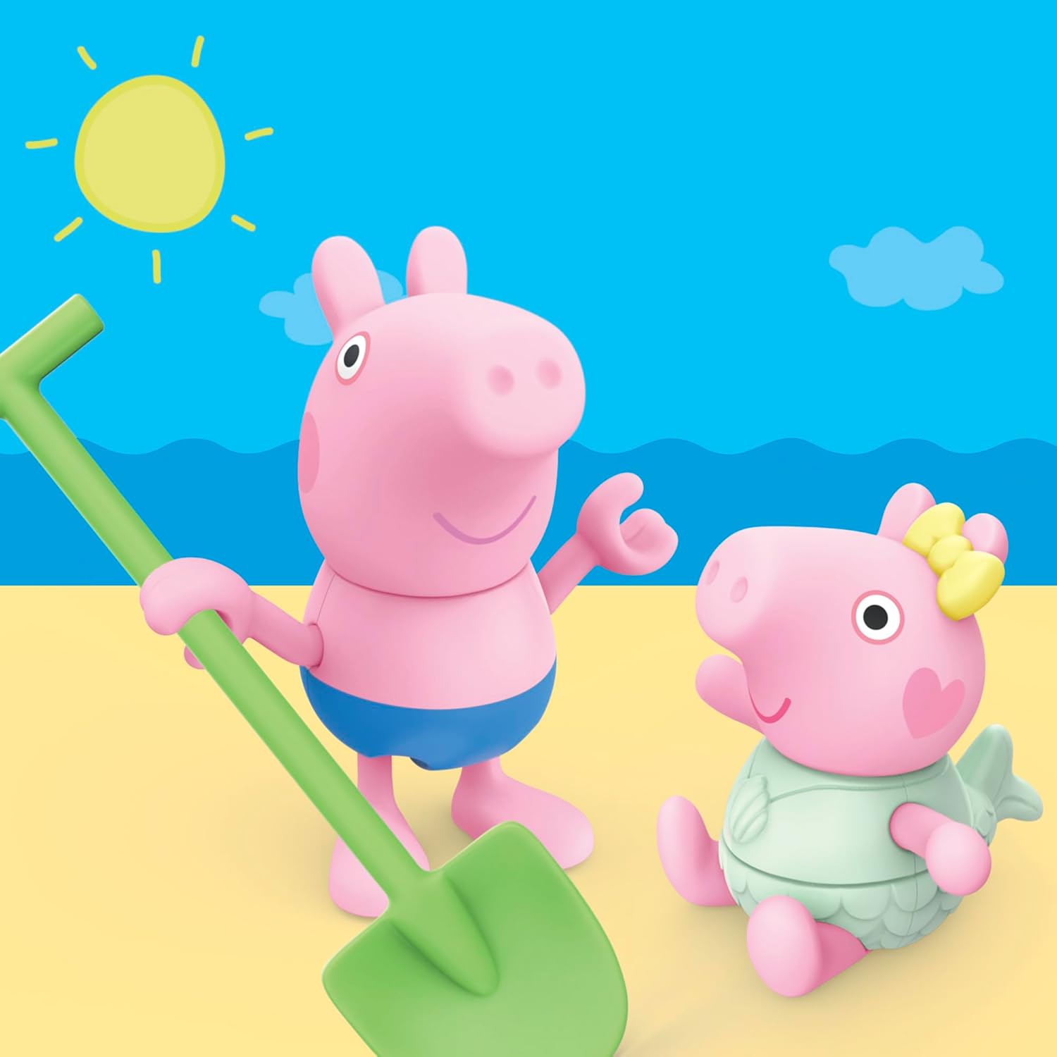 Peppa Pig Siblings Beach Day Playset with 3 Figures & 5 Accessories — view 8