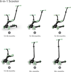 QPlay Sema EVO 5-in-1 Ride-On Scooter with LED, Green — view 8