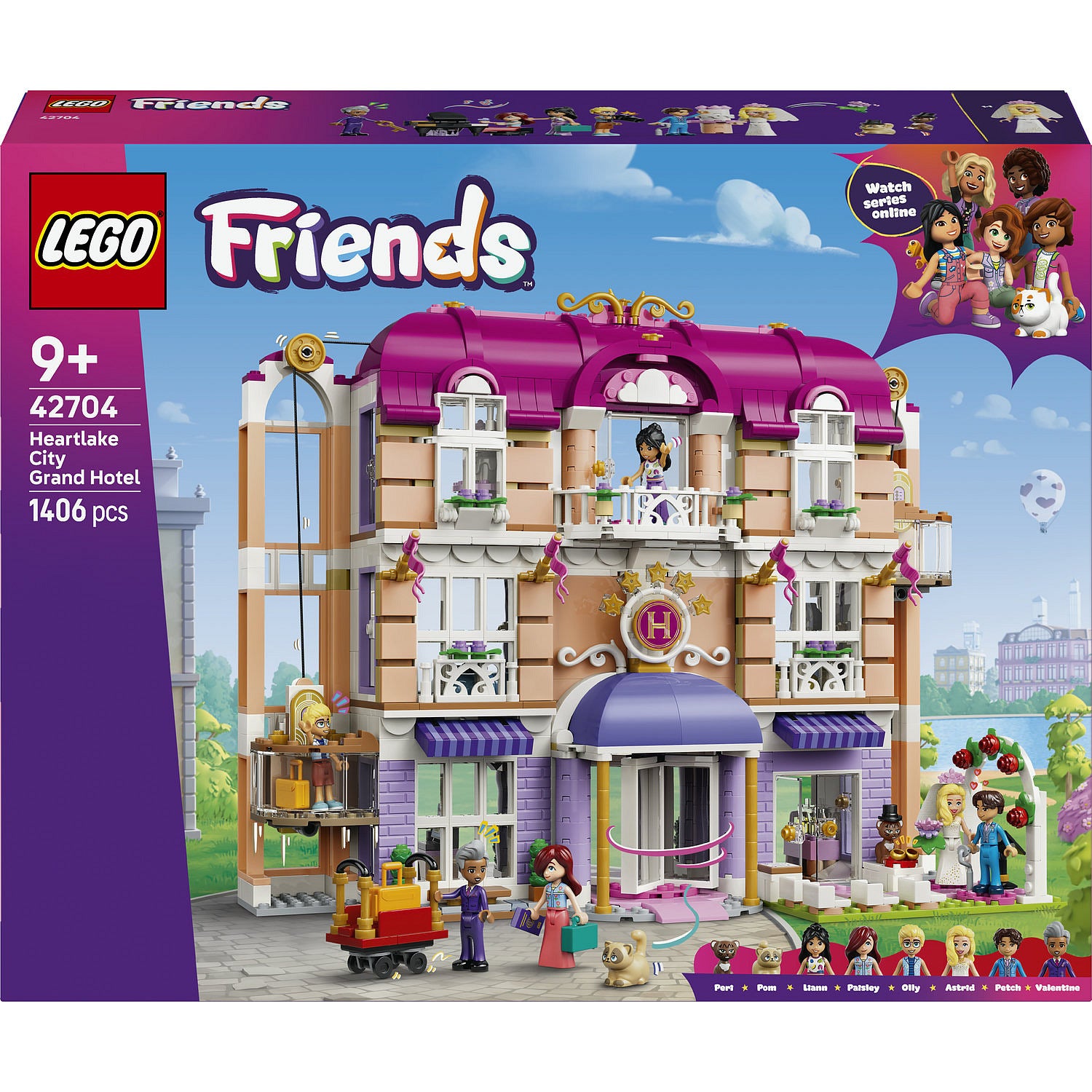 LEGO Friends 42704 Grand Hotel Heartlake City Building Set — view 9