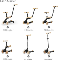 QPlay Sema EVO 5-in-1 Ride On Scooter, Pink, Ages 1–6 — view 9