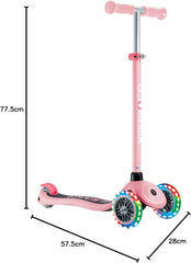 Globber Primo Lights 3-Wheel Scooter Pastel Pink for Kids 3-7 — view 9