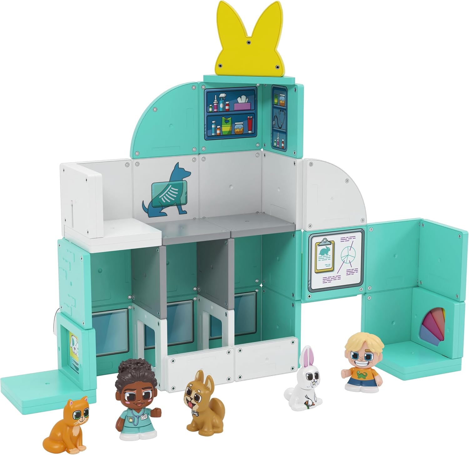 Tile Town Pet Vet Set Magnetic Tiles Playset — view 10