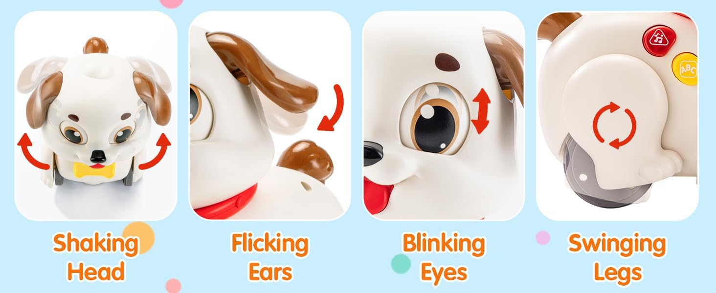 HOLA Musical Dancing Puppy Tummy Time Toy for 6-12 Months — view 10