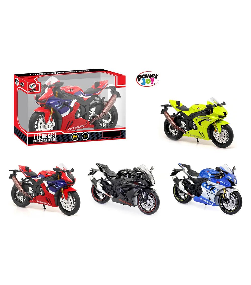 1:12 Scale Die - Cast Racing Motorcycles – Assorted Licensed Models | Power Joy M12 - B - Colorland Toys