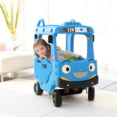 Yaya Ride On Push Car Roof School Bus Blue Z-01 - Colorland Toys