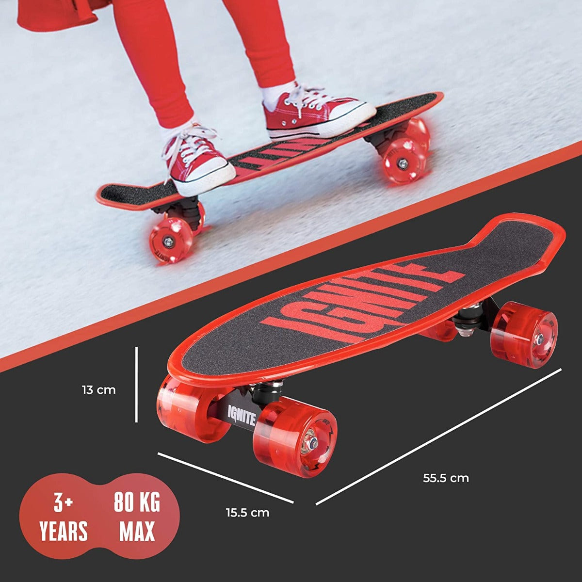 Ignite Tyro Skateboard Combo Pack Red IGN-COM-TYR-RED - Colorland Toys